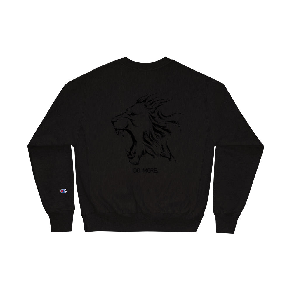 EMBROIDERED CREW NECK SWEATSHIRT — LION BLACKOUT