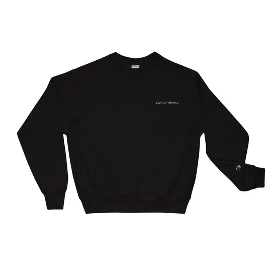EMBROIDERED CREW NECK SWEATSHIRT — LION BLACKOUT