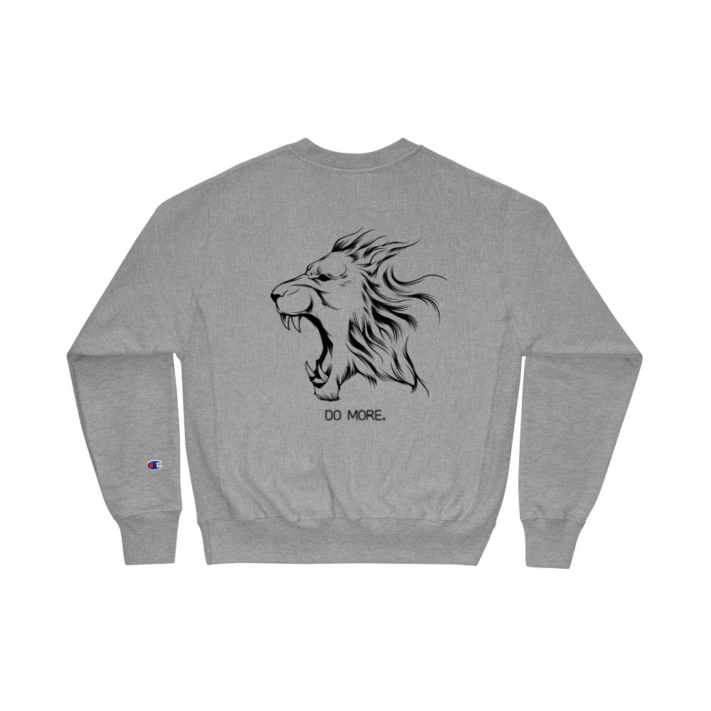 EMBROIDERED CREW NECK SWEATSHIRT — LION BLACKOUT
