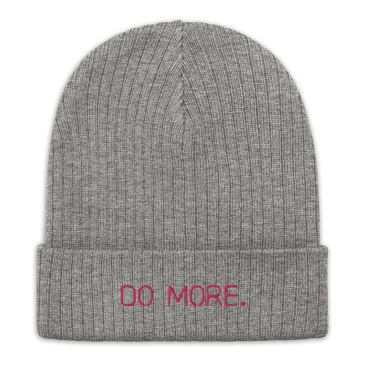 RIBBED KNIT BEANIE — DO MORE NEON