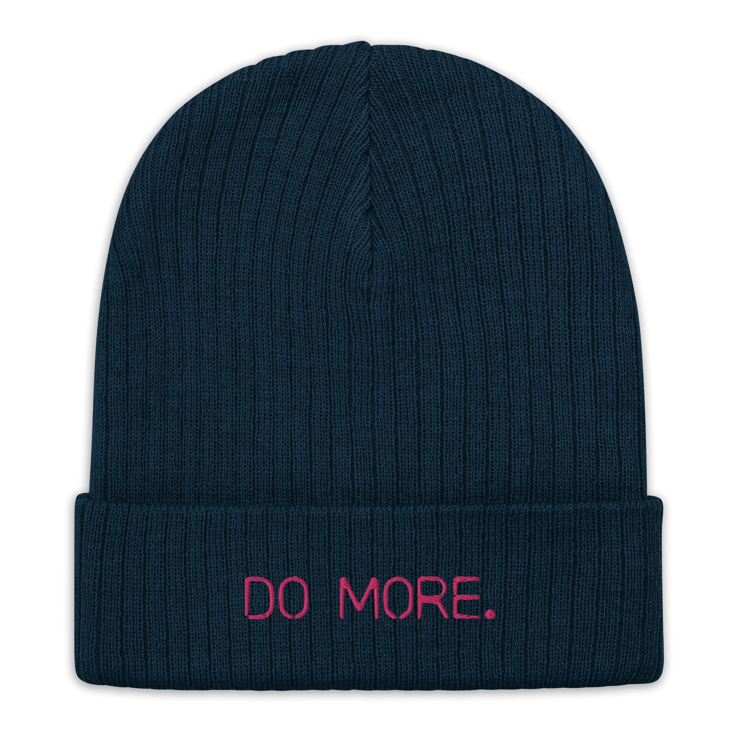 RIBBED KNIT BEANIE — DO MORE NEON