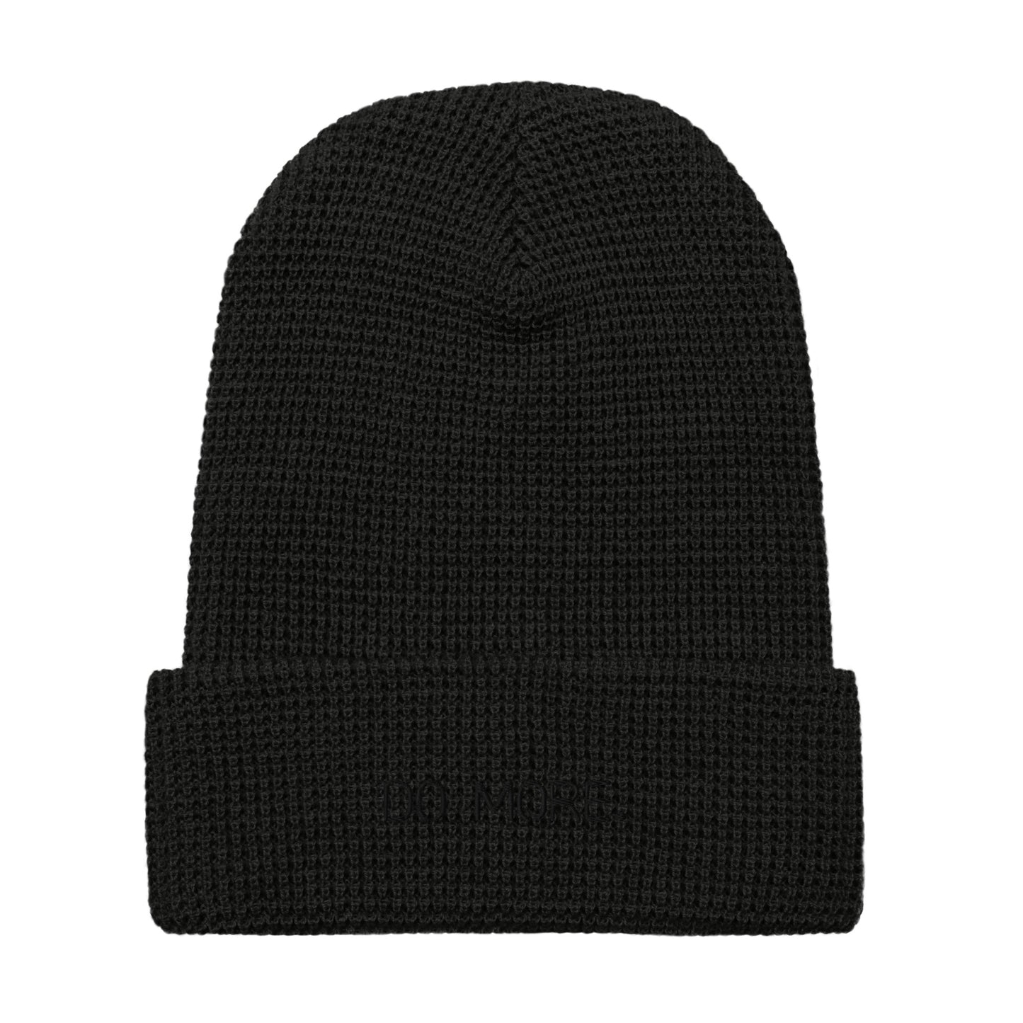 EMBROIDERED WAFFLE BEANIE - DO MORE BLACKOUT