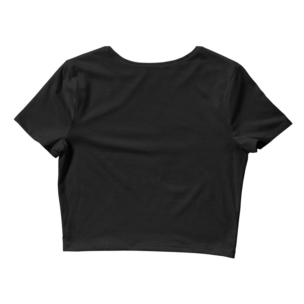 EMBROIDERED CROP TEE SHIRT — DO MORE BLACKOUT