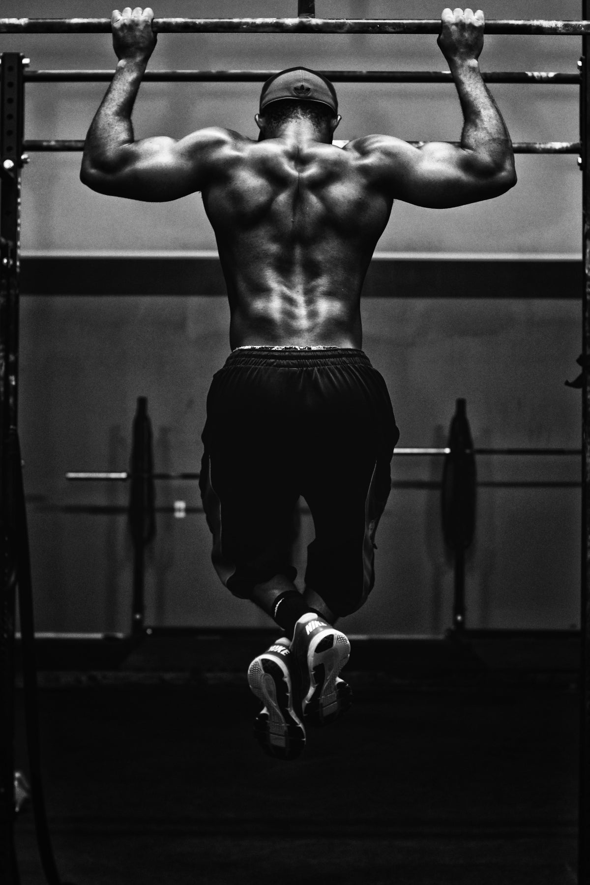 man doing pullups