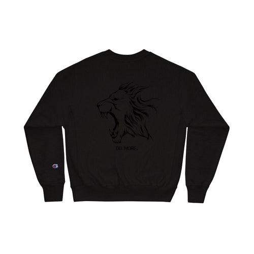 EMBROIDERED CREW NECK SWEATSHIRT — LION BLACKOUT