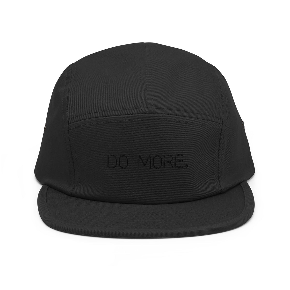EMBROIDERED 5 PANEL CAP - DO MORE BLACKOUT