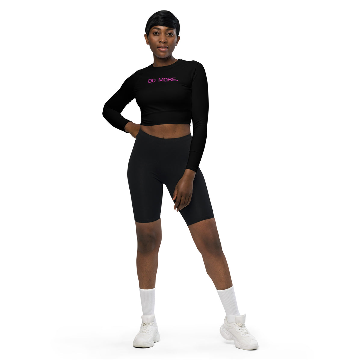CROP GYM TOP — DO MORE NEON