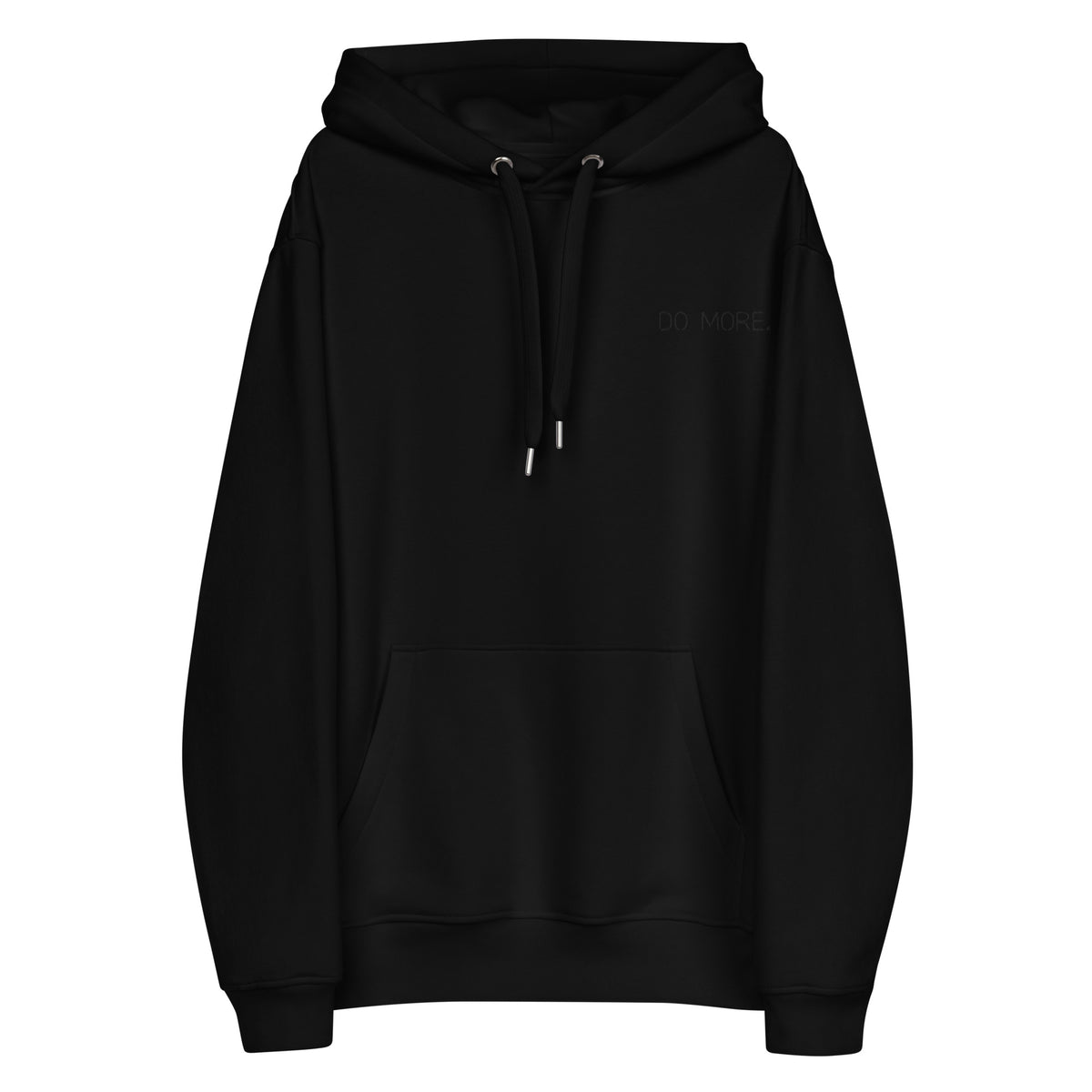 EMBROIDERED PREMIUM HOODIE — DO MORE BLACKOUT