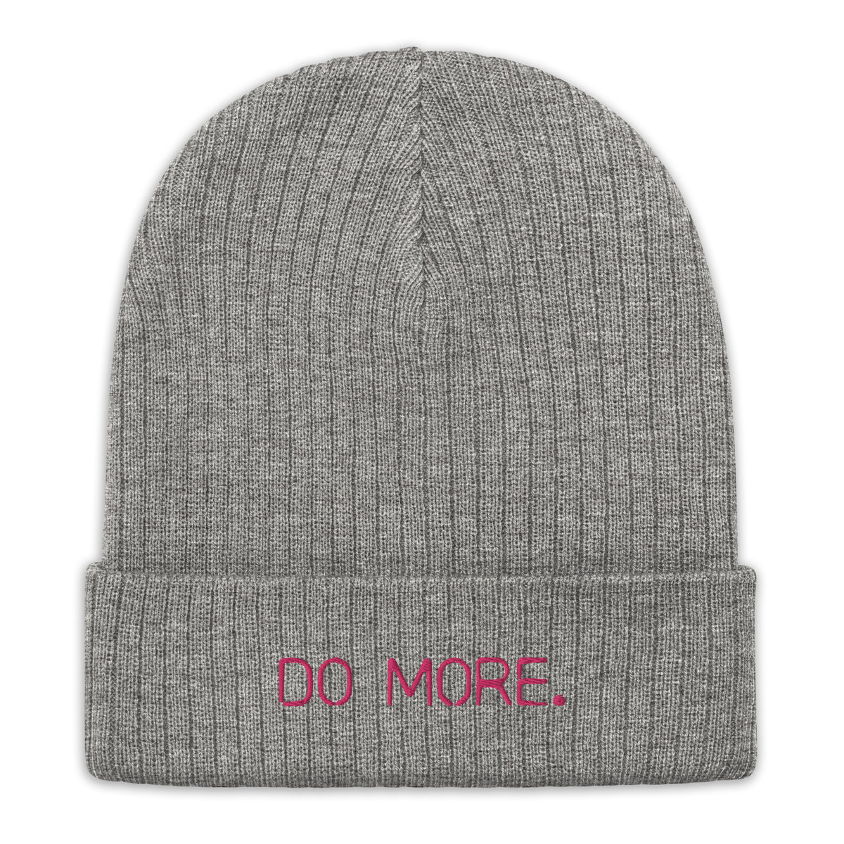 RIBBED KNIT BEANIE — DO MORE NEON